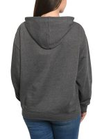 Women's Plus Size Minnie Mouse Pullover Hoodie Sweatshirt Charcoal Red Disney - Image 5
