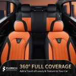 FLORICH Leather Car Seat Covers Full Set for Cars, SUVs & Trucks, Pink Black Front & Rear Automotive Seat Covers, Universal Fit for Toyota Honda Ford Jeep - Image 15