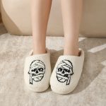 BERANMEY Halloween Slippers for Women Perfect Soft Plush Comfy Warm Slip-On Cute Womens Slippers Indoor Fluffy House Slippers for Women and Men Non-slip Fuzzy Flat Slides - Image 122