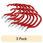 Hyper Tough Vinyl Coated Bicycle Hook 6 Pack, Red - Image 4