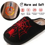 BERANMEY Halloween Slippers for Women Perfect Soft Plush Comfy Warm Slip-On Cute Womens Slippers Indoor Fluffy House Slippers for Women and Men Non-slip Fuzzy Flat Slides - Image 35