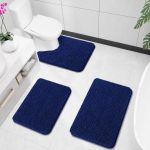 Buganda Bathroom Rugs 30x20, Quick Dry Machine Washable Chenille Bath Mats with Rubber Backing, Grey - Image 11
