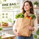 100 Pack Paper Kraft Paper Bags,Heavy Duty Large Grocery Brown Bag,14x10.5x6.5 Inch Bags for Storage,Take out,Shopping,Sacks - Image 16