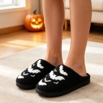 BERANMEY Halloween Slippers for Women Perfect Soft Plush Comfy Warm Slip-On Cute Womens Slippers Indoor Fluffy House Slippers for Women and Men Non-slip Fuzzy Flat Slides - Image 70