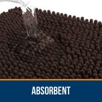 Buganda Bathroom Rugs 30x20, Quick Dry Machine Washable Chenille Bath Mats with Rubber Backing, Grey - Image 38