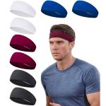 8 Pack Men's Sports Headband,Moisture Wicking Workout Headband, Workout Stretchy Unisex Hairband - Image 15