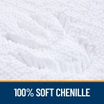 Buganda Bathroom Rugs 30x20, Quick Dry Machine Washable Chenille Bath Mats with Rubber Backing, Grey - Image 44