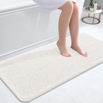 Buganda Bathroom Rugs 30x20, Quick Dry Machine Washable Chenille Bath Mats with Rubber Backing, Grey - Image 18