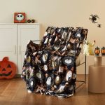 Way To Celebrate Halloween Jack-O'-Lantern Plush Oversized Couch Throw Blanket, Cream and Orange, 50 x 72 in - Image 21