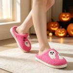 BERANMEY Halloween Slippers for Women Perfect Soft Plush Comfy Warm Slip-On Cute Womens Slippers Indoor Fluffy House Slippers for Women and Men Non-slip Fuzzy Flat Slides - Image 64