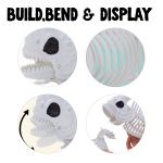 Joyfy Halloween Skeleton Fish Skeleton Halloween Decor,Plastic Skeleton with LED Eye for Halloween Decoration Outdoor Haunted House Party - Image 8