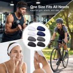 8 Pack Men's Sports Headband,Moisture Wicking Workout Headband, Workout Stretchy Unisex Hairband - Image 14