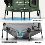 YUWENUS Heated Outdoor Cat House with Heated Pad and Escape Door for Outdoor Weatherproof Cat Shelter Insulated Outdoor Cat House,Green,Small - Image 21