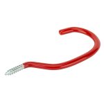 Hyper Tough Vinyl Coated Bicycle Hook 6 Pack, Red - Image 2