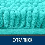 Buganda Bathroom Rugs 30x20, Quick Dry Machine Washable Chenille Bath Mats with Rubber Backing, Grey - Image 99